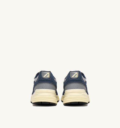 AUTRY HYPERWAY SNEAKERS IN DENIM AND SILVER MESH AND SUEDE