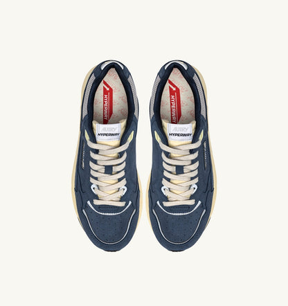 AUTRY HYPERWAY SNEAKERS IN DENIM AND SILVER MESH AND SUEDE