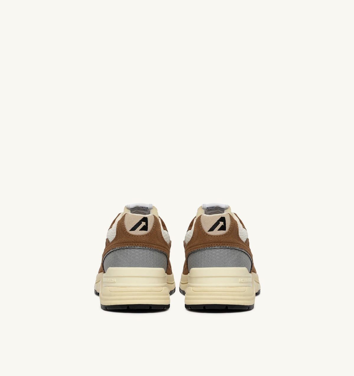 AUTRY HYPERWAY SNEAKERS IN CIGAR AND SILVER MESH AND SUEDE