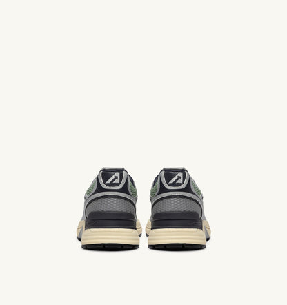 AUTRY HYPERWAY SNEAKERS IN SILVER, TEA AND BLACKENED PEARL SYNTHETIC LEATHER AND MESH