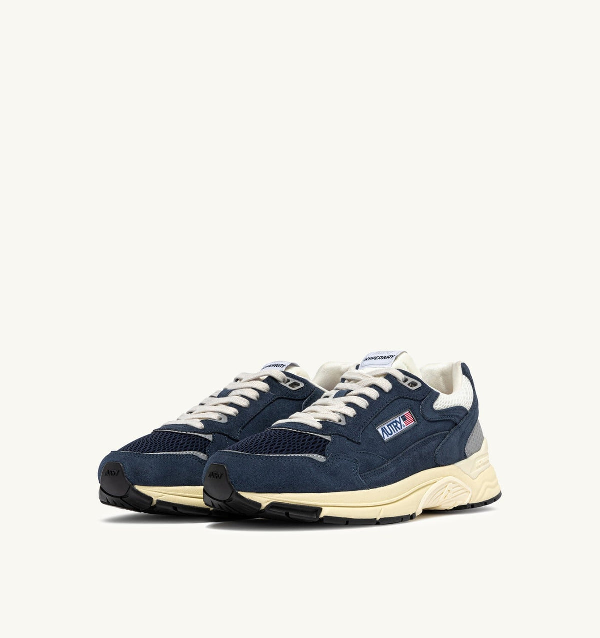 AUTRY HYPERWAY SNEAKERS IN BLUETTE AND MARSHMALLOW MESH AND SUEDE