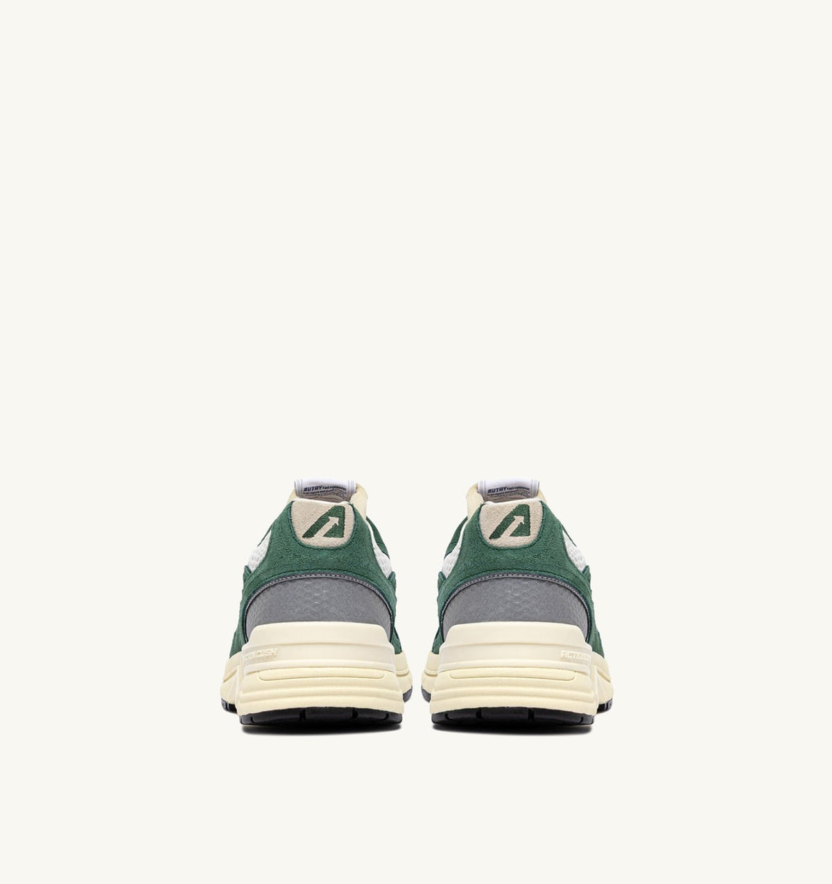 AUTRY HYPERWAY SNEAKERS IN MALACHITE AND SILVER MESH AND SUEDE