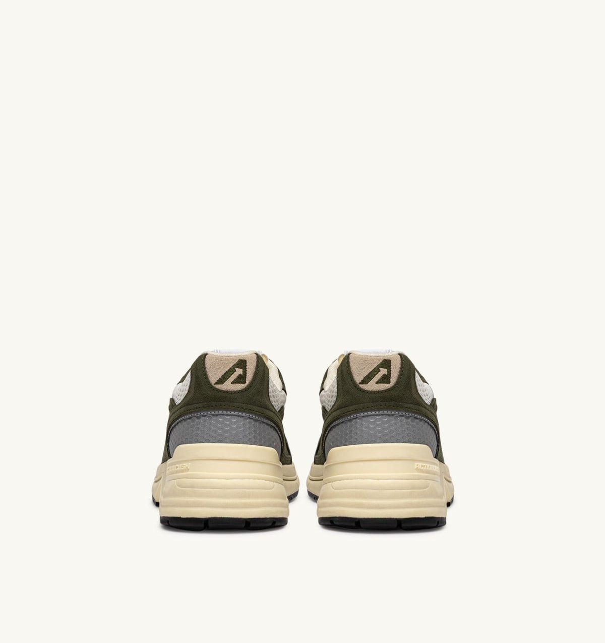 AUTRY HYPERWAY SNEAKERS IN MARSHMALLOW AND SAGE SUEDE AND MESH