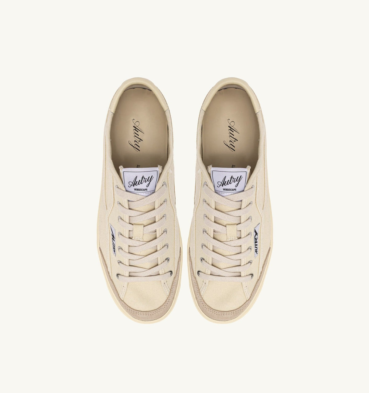 AUTRY WINDSCAPE LOW SNEAKERS IN CREAM CANVAS