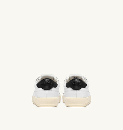 AUTRY WINDSCAPE LOW SNEAKERS IN WHITE AND BLACK LEATHER
