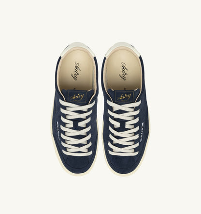 AUTRY WINDSCAPE LOW SNEAKERS IN NAVY AND MARSHMALLOW SUEDE