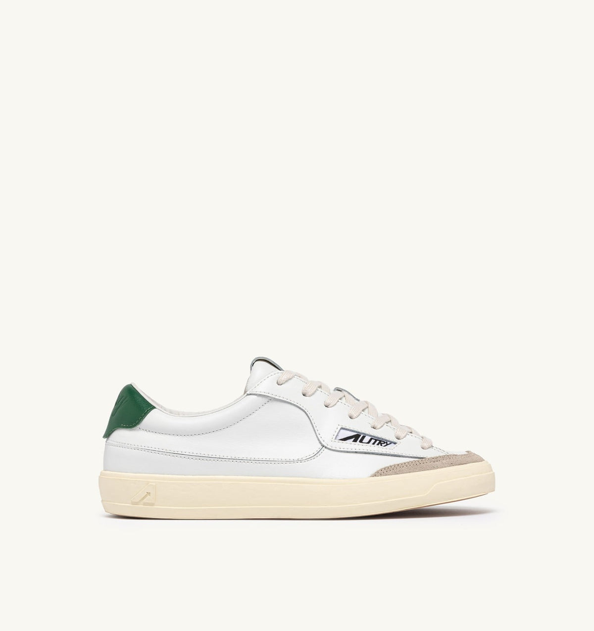 AUTRY WINDSCAPE LOW SNEAKERS IN WHITE AND AMAZON LEATHER