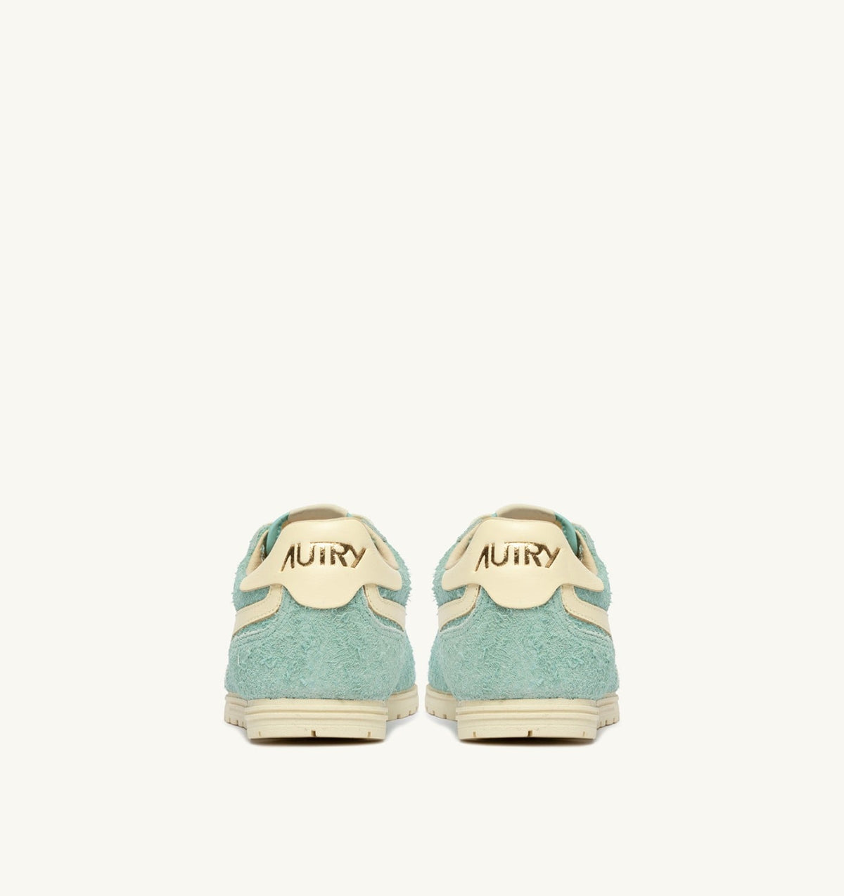 AUTRY WINDSPIN SNEAKERS IN JASMINE AND RUTABAGA SUEDE AND LEATHER
