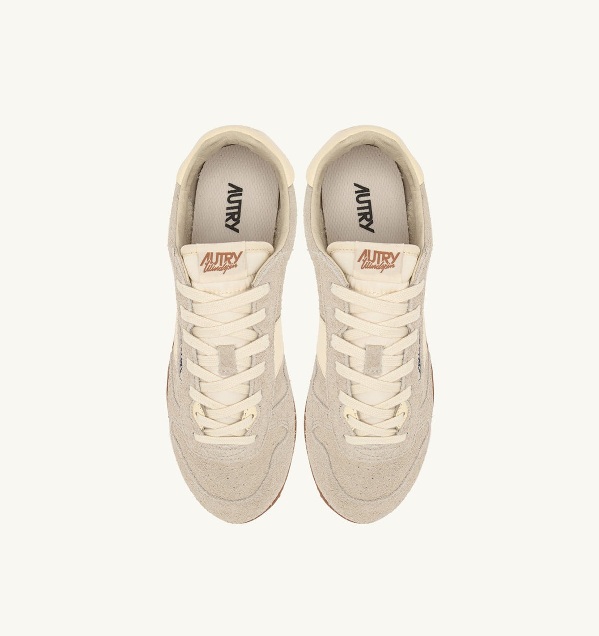 AUTRY WINDSPIN SNEAKERS IN WIFE AND RUTABAGA SUEDE AND LEATHER