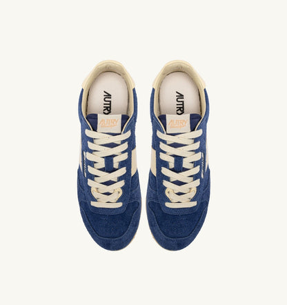 AUTRY SNEAKERS WINDSPIN IN SUEDE AND LEATHER COLOR INFINITO AND RUTABAGA