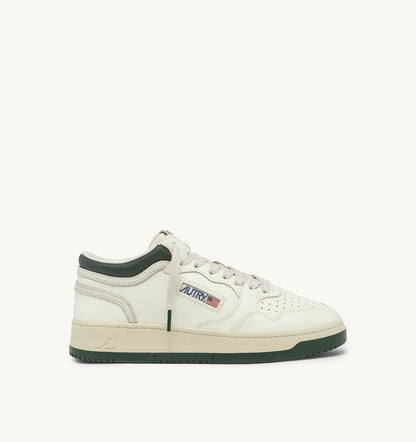 AUTRY MED-WAY SNEAKERS IN LEATHER COLOR MARSHMALLOW AND MOUNTAIN