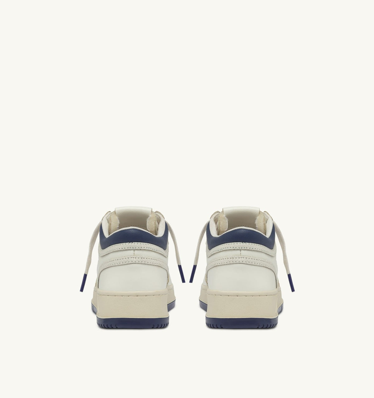AUTRY MED-WAY SNEAKERS IN LEATHER COLOR MARSHMALLOW AND ENSIGN BLUE