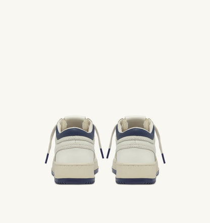 AUTRY MED-WAY SNEAKERS IN LEATHER COLOR MARSHMALLOW AND ENSIGN BLUE