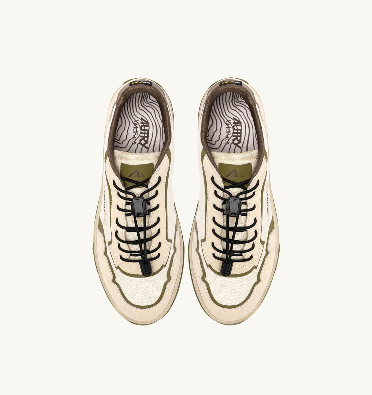 AUTRY WILDPACE LOW SNEAKERS IN WIFE AND CHOCOLATE RIPSTOP NYLON AND SUEDE
