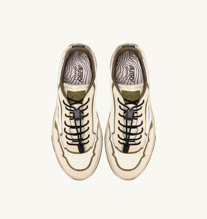 AUTRY WILDPACE LOW SNEAKERS IN WIFE AND CHOCOLATE RIPSTOP NYLON AND SUEDE