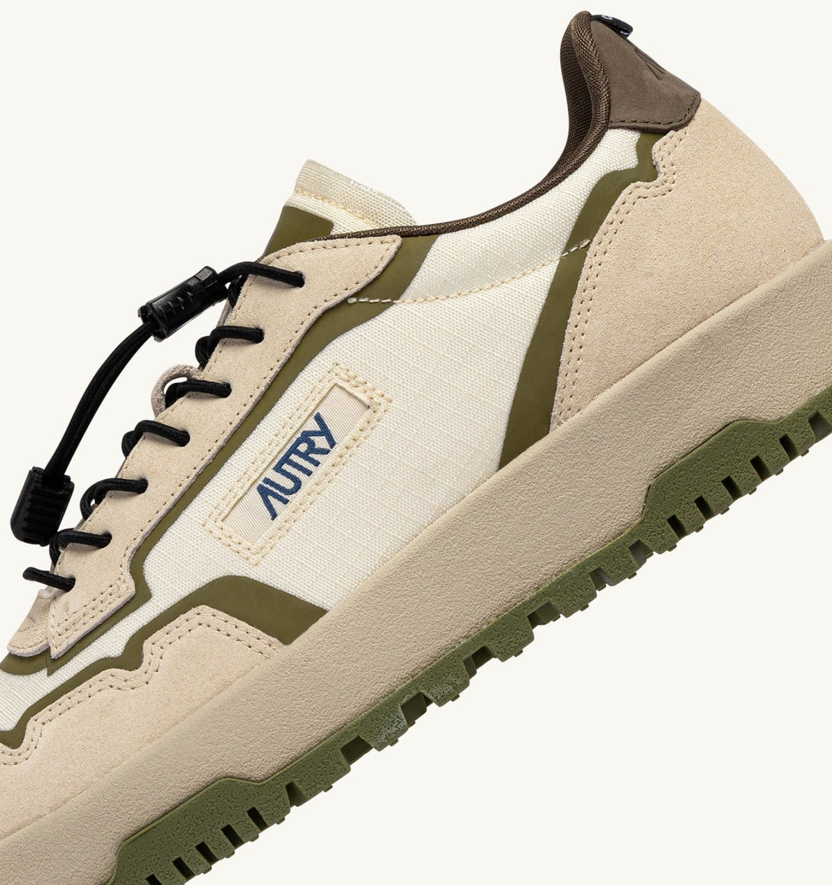 AUTRY WILDPACE LOW SNEAKERS IN WIFE AND CHOCOLATE RIPSTOP NYLON AND SUEDE