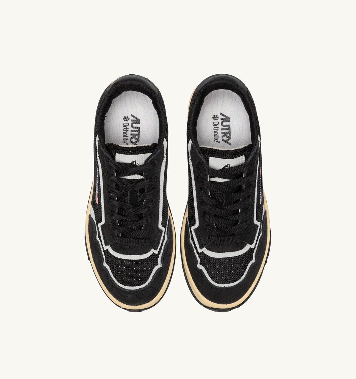 AUTRY WILDPACE LOW SNEAKERS IN BLACK DRAGON MESH AND SUEDE