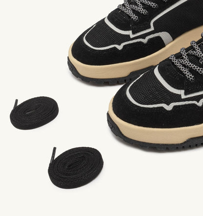 AUTRY WILDPACE LOW SNEAKERS IN BLACK DRAGON MESH AND SUEDE