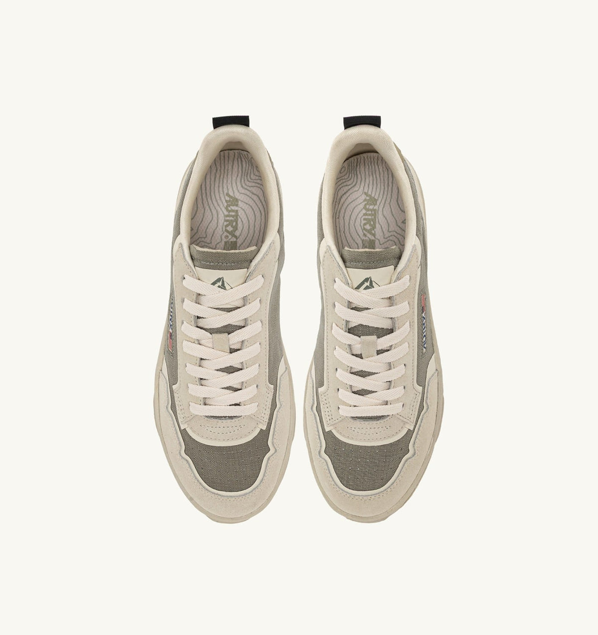 AUTRY WILDPACE LOW SNEAKERS IN ELM AND WHITE CORDURA AND SUEDE