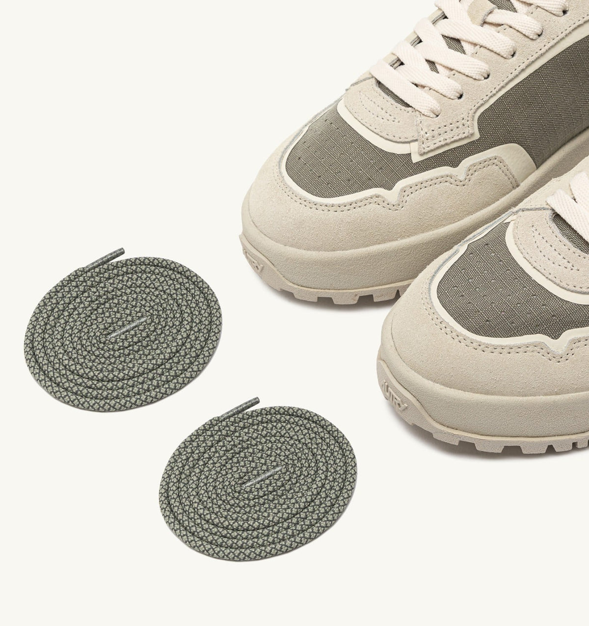 AUTRY WILDPACE LOW SNEAKERS IN ELM AND WHITE CORDURA AND SUEDE