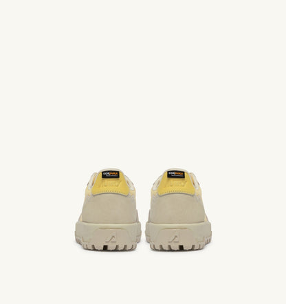 AUTRY WILDPACE LOW SNEAKERS IN WHITE AND LEMON MERINGUE CORDURA AND SUEDE