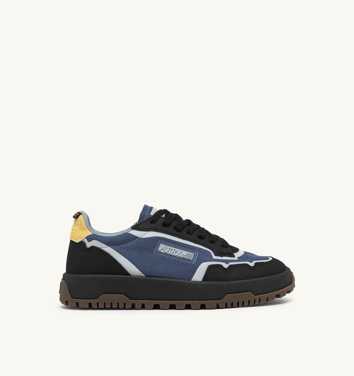 AUTRY WILDPACE LOW SNEAKERS IN RIPSTOP NYLON AND LEATHER COLOR DARK BLUE AND BLACK