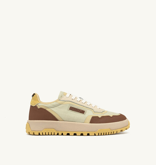 AUTRY WILDPACE LOW SNEAKERS IN RIPSTOP NYLON AND LEATHER COLOR FOG AND THRUSH