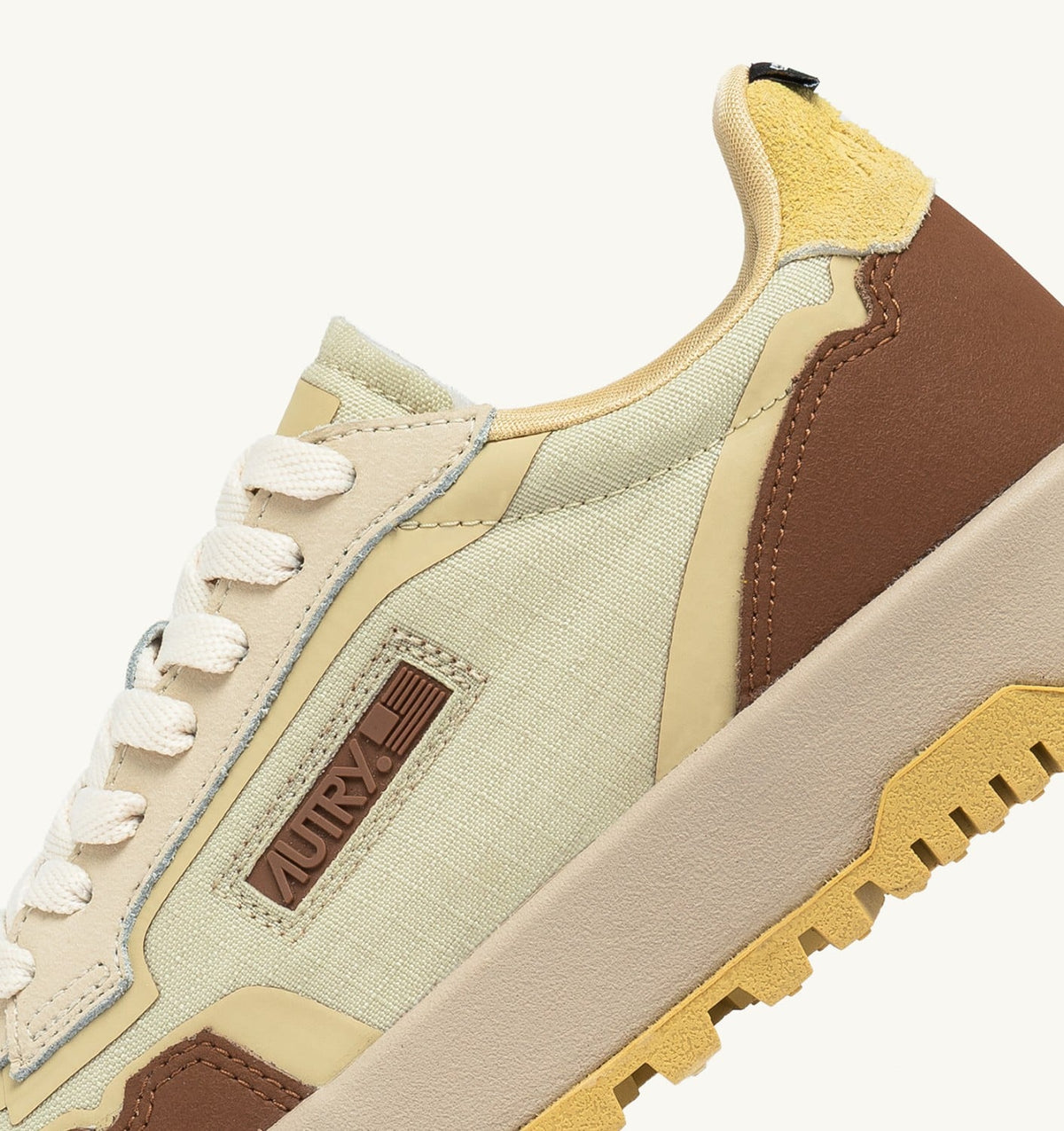 AUTRY WILDPACE LOW SNEAKERS IN RIPSTOP NYLON AND LEATHER COLOR FOG AND THRUSH