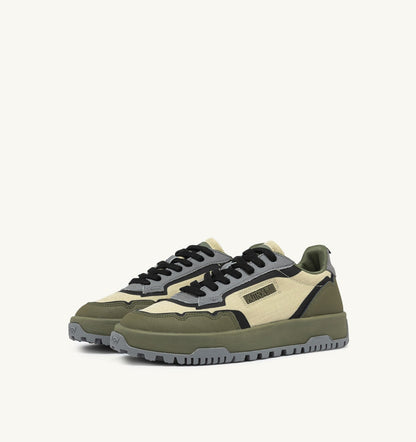 AUTRY WILDPACE LOW SNEAKERS IN RIPSTOP NYLON AND LEATHER COLOR CASTLE WALL AND TITANIUM