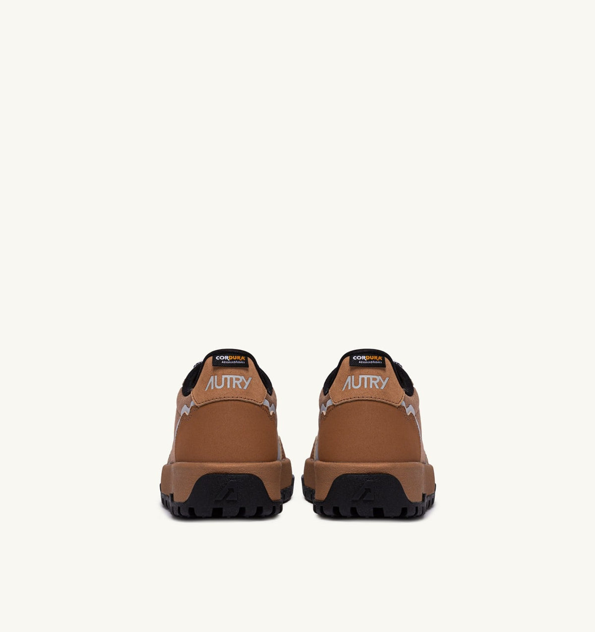 AUTRY WILDPACE LOW SNEAKERS IN RIPSTOP NYLON AND LEATHER COLOR BROWN SUGAR AND REFLEX