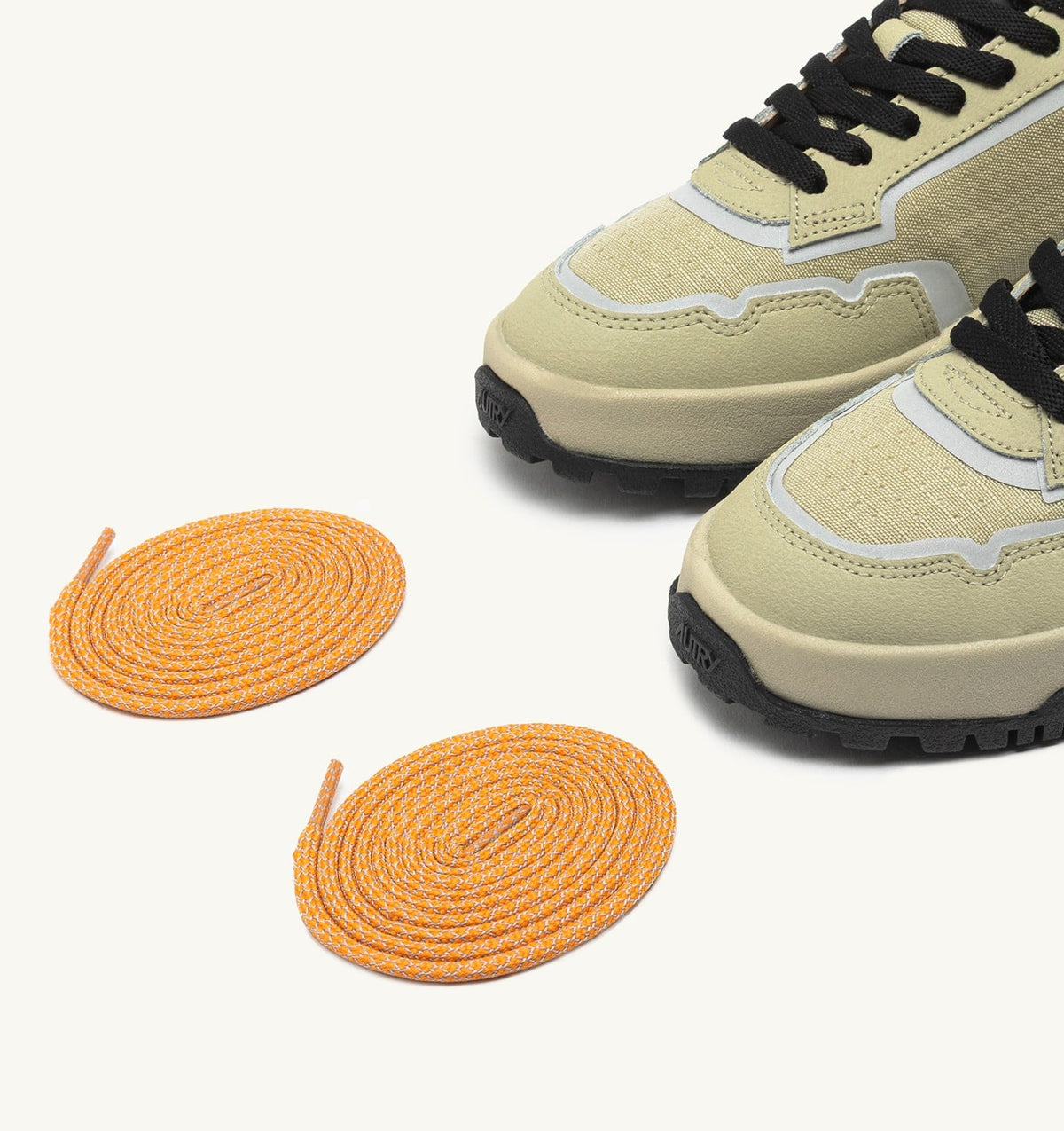 AUTRY WILDPACE LOW SNEAKERS IN RIPSTOP NYLON AND LEATHER COLOR TIDAL FOAM AND REFLEX