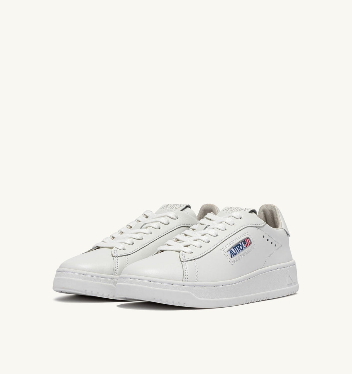 AUTRY DALLAS LOW SNEAKERS IN WHITE LEATHER