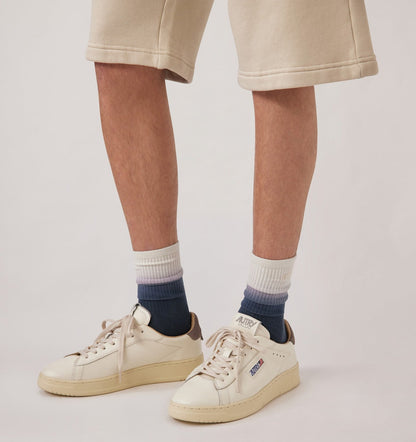 AUTRY DALLAS LOW SNEAKERS IN MARSHMALLOW AND MOREL LEATHER