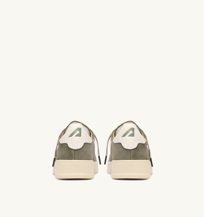 AUTRY DALLAS LOW SNEAKERS IN SMOKED GREEN SUEDE