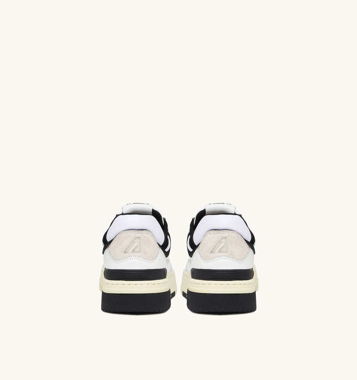 AUTRY CLC LOW SNEAKERS IN WHITE LEATHER AND BLACK SUEDE