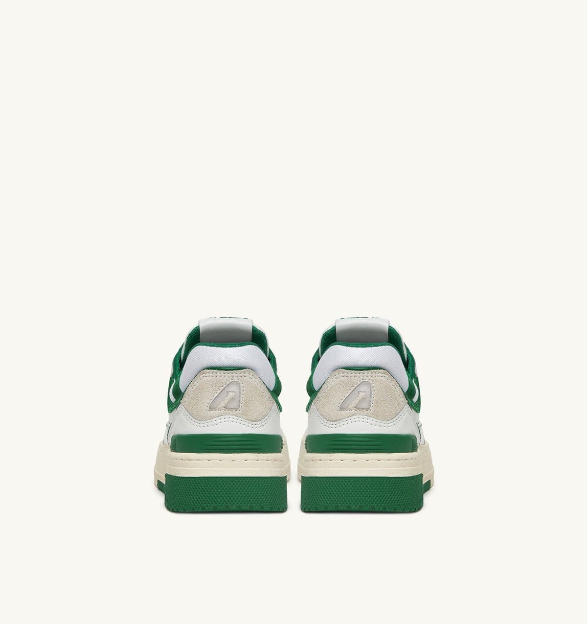 AUTRY CLC LOW SNEAKERS IN WHITE LEATHER AND AMAZON SUEDE