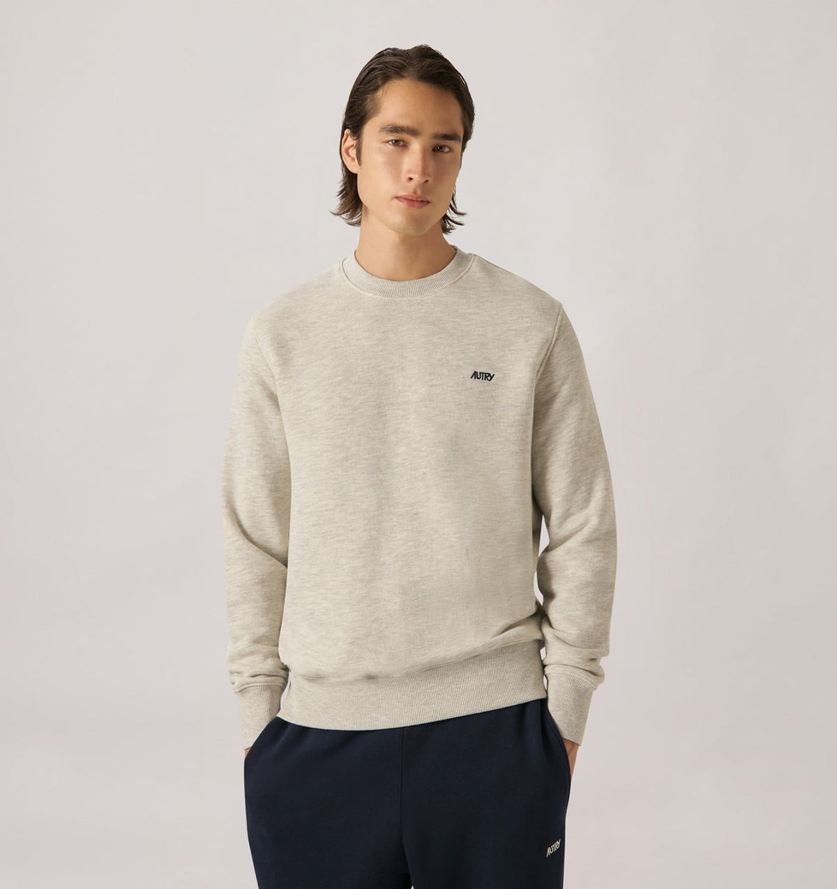 AUTRY EMBROIDERED LOGO CREWNECK SWEATSHIRT MAN