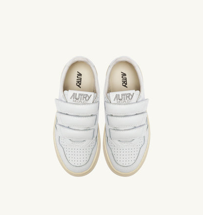 AUTRY MEDALIST KIDSTRIPES LOW SNEAKERS IN WHITE LEATHER