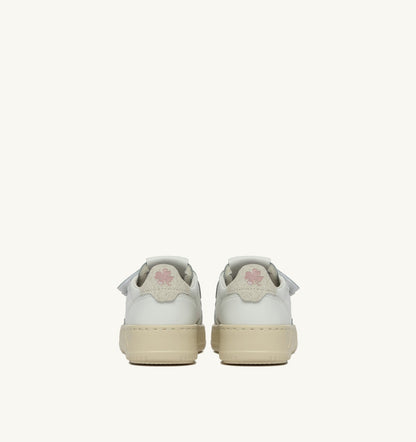 AUTRY MEDALIST LOW KIDSTRIPES SNEAKERS IN LEATHER COLOR WHITE AND GLITTER