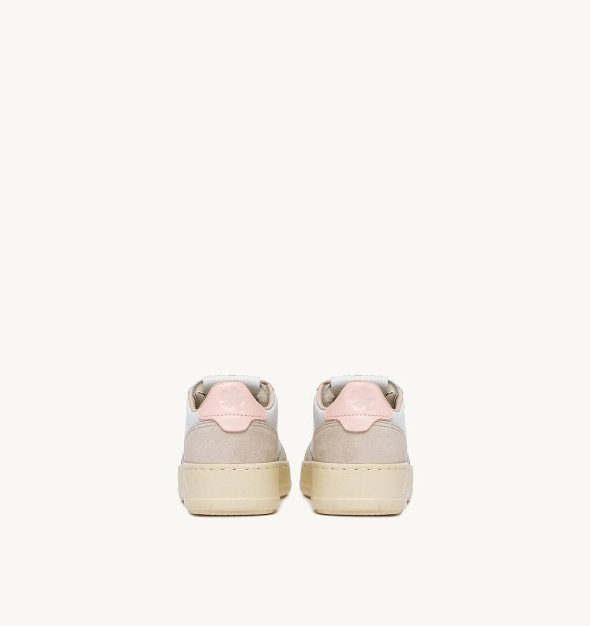 AUTRY MEDALIST KIDS LOW SNEAKERS IN WHITE AND CREOLE PINK SUEDE