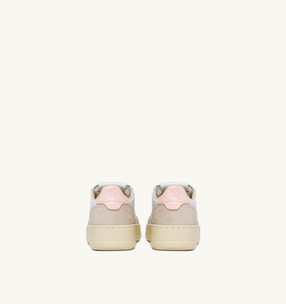 AUTRY MEDALIST KIDS LOW SNEAKERS IN WHITE AND CREOLE PINK SUEDE