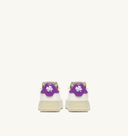 AUTRY SNEAKERS DALLAS KIDS LOW IN MARSHMALLOW AND DEWBERRY LEATHER