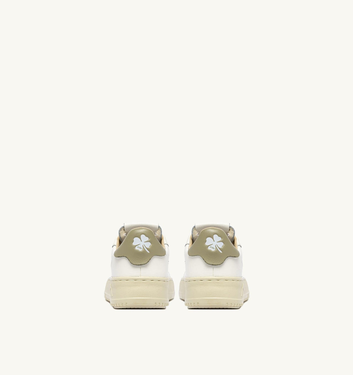 AUTRY SNEAKERS DALLAS KIDS LOW IN MARSHMALLOW AND GRAY GREEN LEATHER