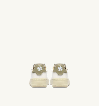 AUTRY SNEAKERS DALLAS KIDS LOW IN MARSHMALLOW AND GRAY GREEN LEATHER