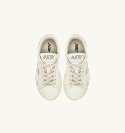 AUTRY DALLAS KIDS LOW SNEAKERS IN WHITE LEATHER