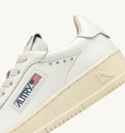 AUTRY DALLAS KIDS LOW SNEAKERS IN WHITE LEATHER