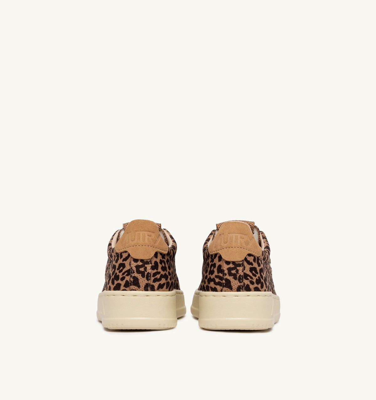 AUTRY MEDALIST EASEKNIT LOW SNEAKERS IN 'LEOPARD PRINT' BROWN AND BEIGE KNIT