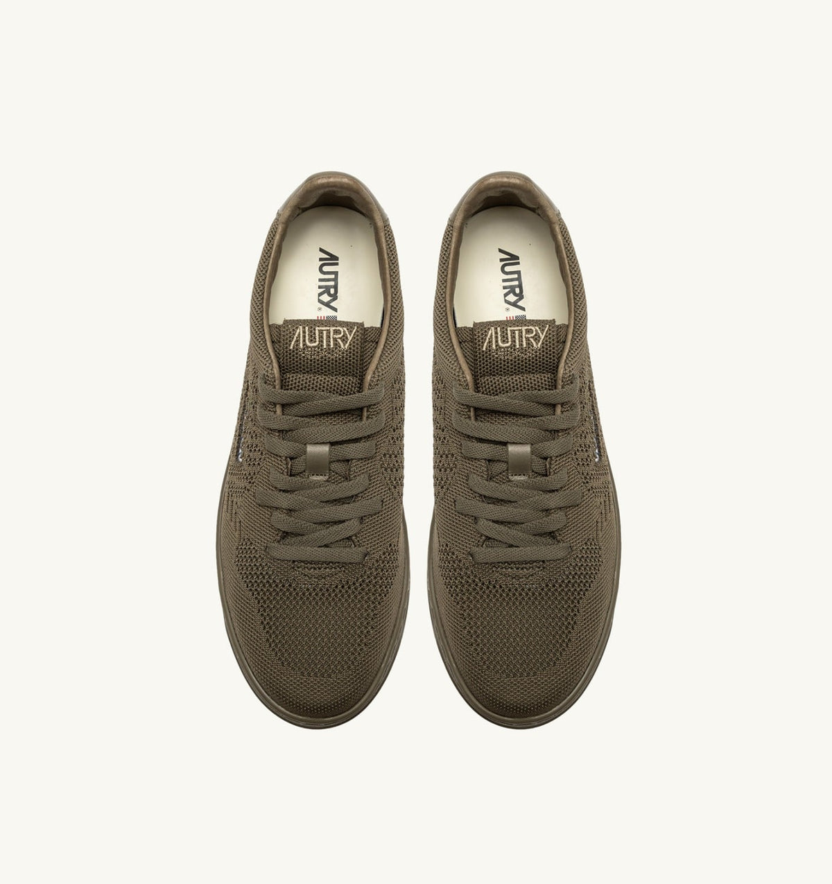 AUTRY MEDALIST EASEKNIT LOW SNEAKERS IN COVERT GREEN KNIT