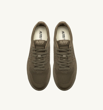 AUTRY MEDALIST EASEKNIT LOW SNEAKERS IN COVERT GREEN KNIT
