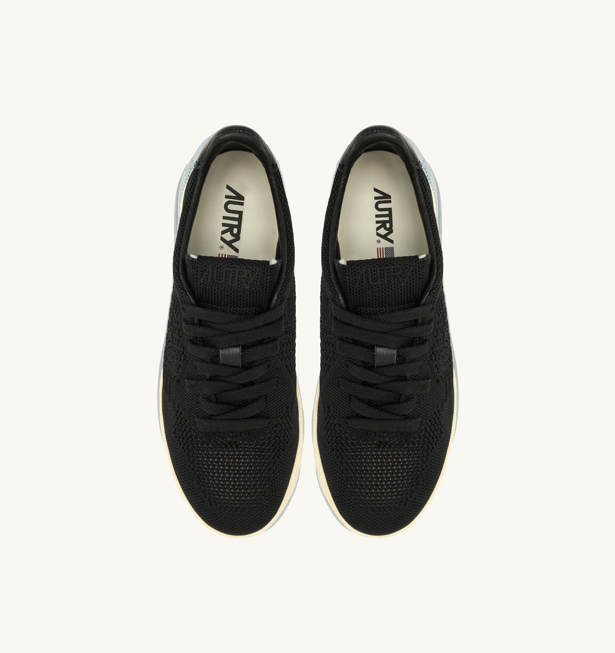AUTRY EASEKNIT MEDALIST LOW SNEAKERS IN BLACK COLOR KNIT